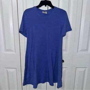 Lobo Mau Blue Crew Neck T-shirt Dress Size Small